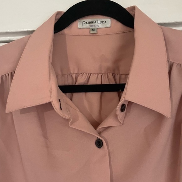Patrizia Luca Blush and black Button Down top size Medium - Picture 4 of 7